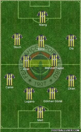 Fenerbahçe SK Formation 2010