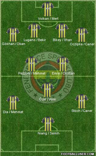 Fenerbahçe SK Formation 2010