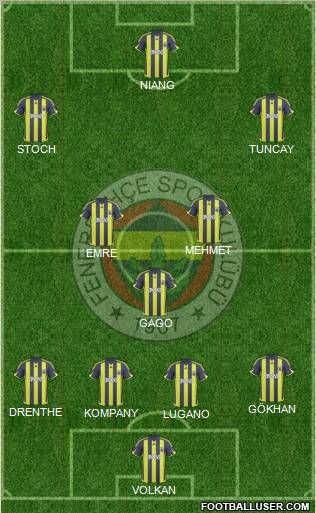 Fenerbahçe SK Formation 2010