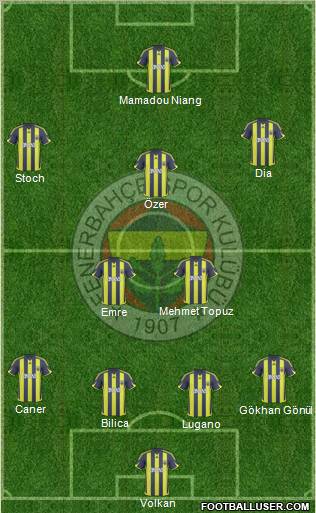 Fenerbahçe SK Formation 2010