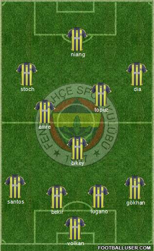 Fenerbahçe SK Formation 2010