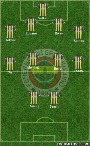 Fenerbahçe SK Formation 2010