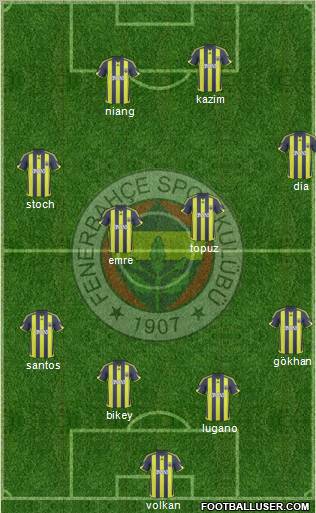 Fenerbahçe SK Formation 2010