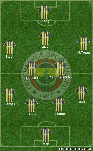 Fenerbahçe SK Formation 2010