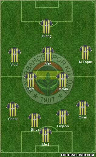 Fenerbahçe SK Formation 2010