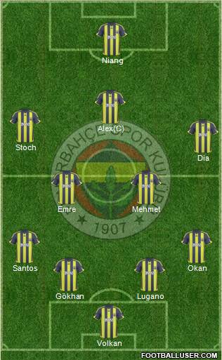 Fenerbahçe SK Formation 2010