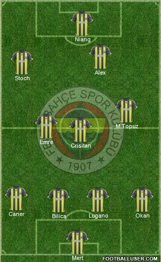 Fenerbahçe SK Formation 2010