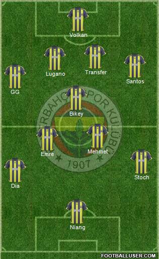 Fenerbahçe SK Formation 2010