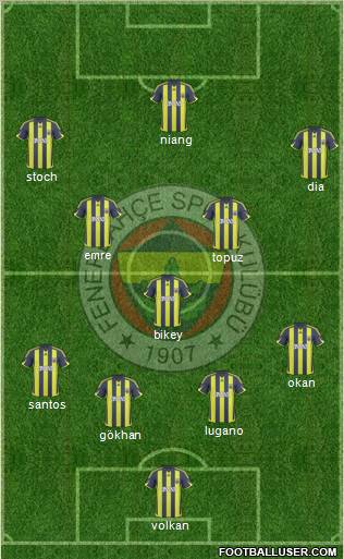 Fenerbahçe SK Formation 2010