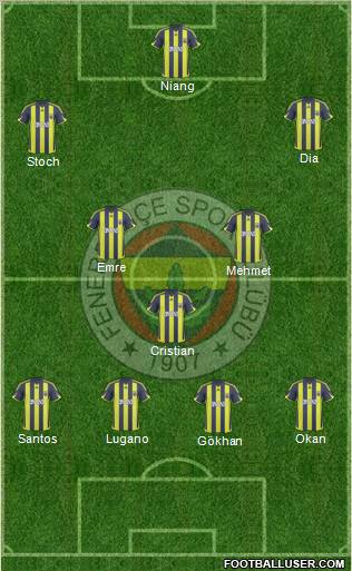 Fenerbahçe SK Formation 2010