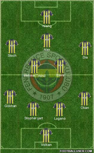 Fenerbahçe SK Formation 2010