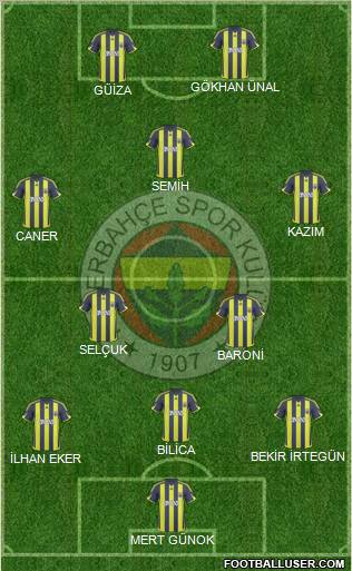 Fenerbahçe SK Formation 2010