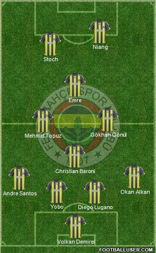 Fenerbahçe SK Formation 2010