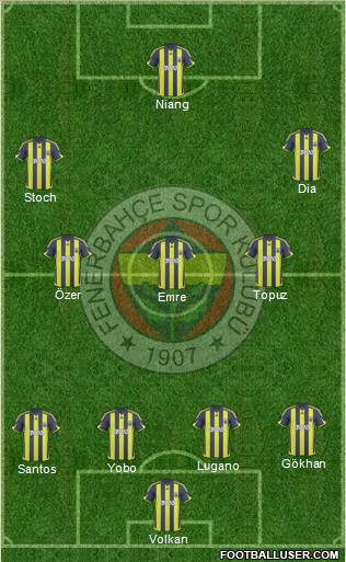 Fenerbahçe SK Formation 2010