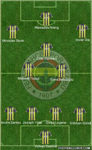 Fenerbahçe SK Formation 2010