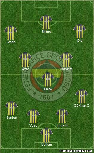 Fenerbahçe SK Formation 2010