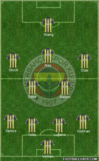 Fenerbahçe SK Formation 2010