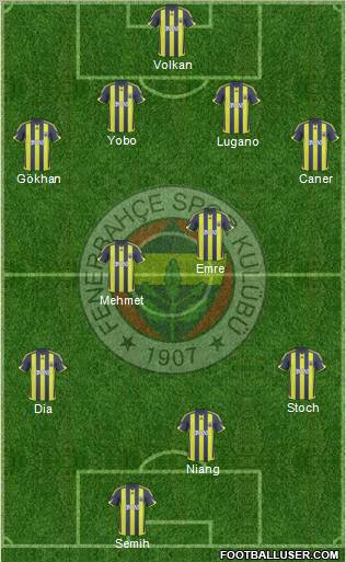 Fenerbahçe SK Formation 2010