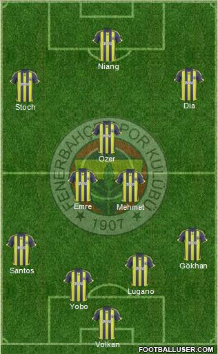 Fenerbahçe SK Formation 2010