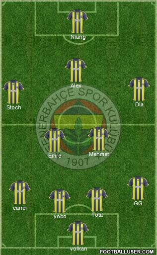 Fenerbahçe SK Formation 2010