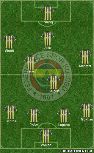 Fenerbahçe SK Formation 2010