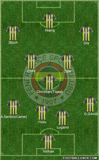 Fenerbahçe SK Formation 2010