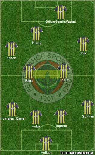 Fenerbahçe SK Formation 2010