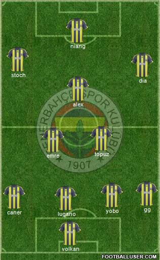 Fenerbahçe SK Formation 2010