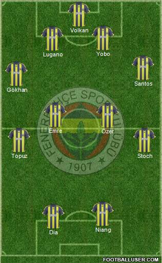 Fenerbahçe SK Formation 2010