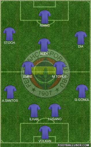 Fenerbahçe SK Formation 2010