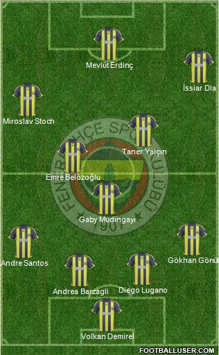 Fenerbahçe SK Formation 2010