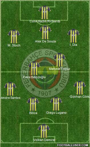 Fenerbahçe SK Formation 2010