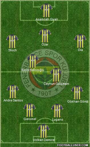 Fenerbahçe SK Formation 2010