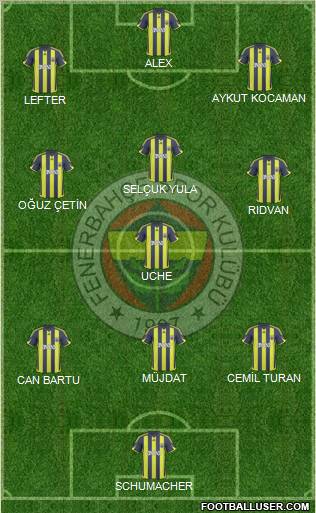 Fenerbahçe SK Formation 2010