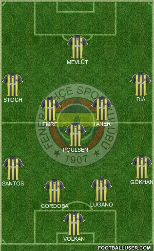 Fenerbahçe SK Formation 2010