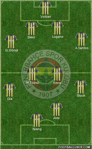 Fenerbahçe SK Formation 2010