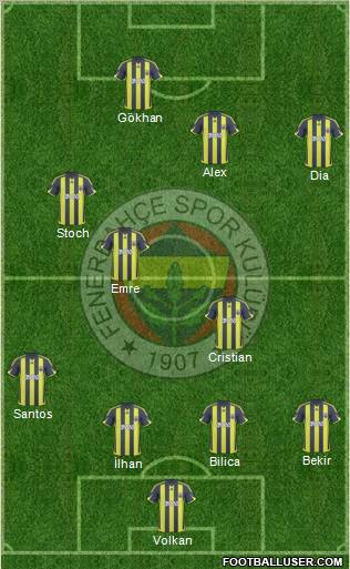 Fenerbahçe SK Formation 2010