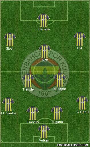 Fenerbahçe SK Formation 2010