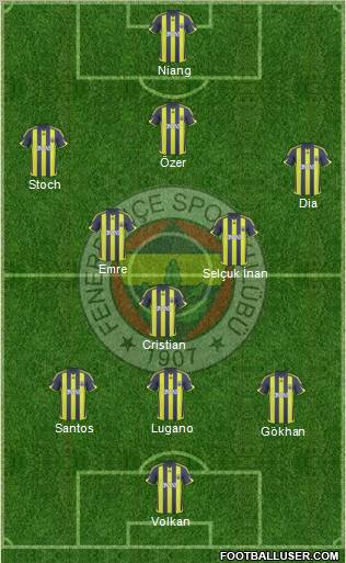 Fenerbahçe SK Formation 2010