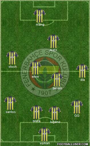 Fenerbahçe SK Formation 2010