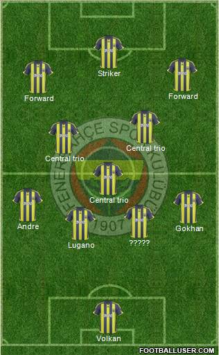 Fenerbahçe SK Formation 2010