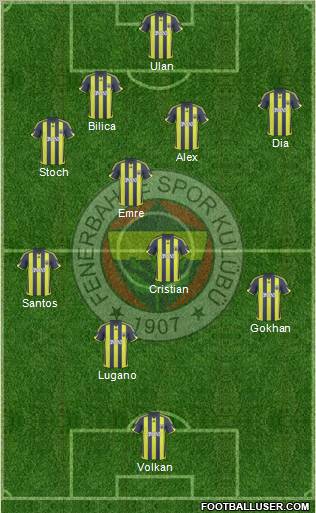 Fenerbahçe SK Formation 2010