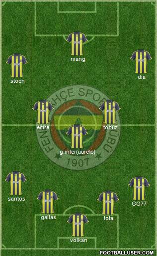 Fenerbahçe SK Formation 2010