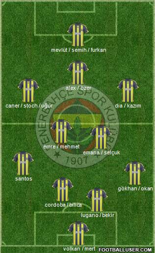 Fenerbahçe SK Formation 2010