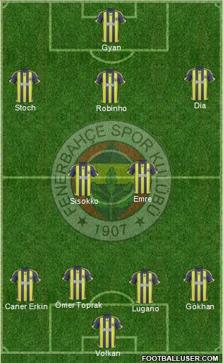 Fenerbahçe SK Formation 2010