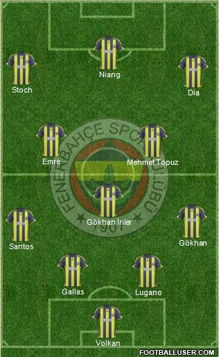 Fenerbahçe SK Formation 2010