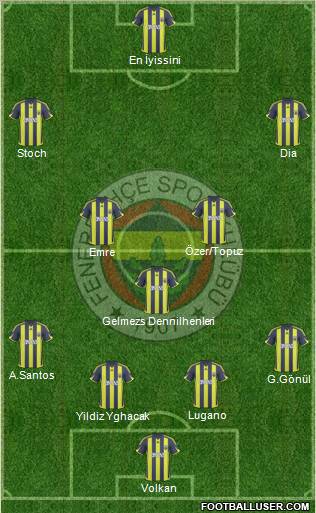 Fenerbahçe SK Formation 2010