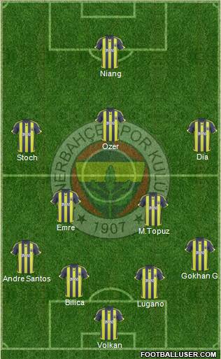 Fenerbahçe SK Formation 2010