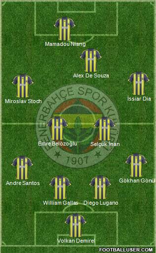 Fenerbahçe SK Formation 2010