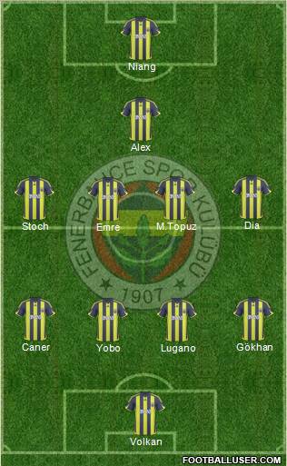 Fenerbahçe SK Formation 2010